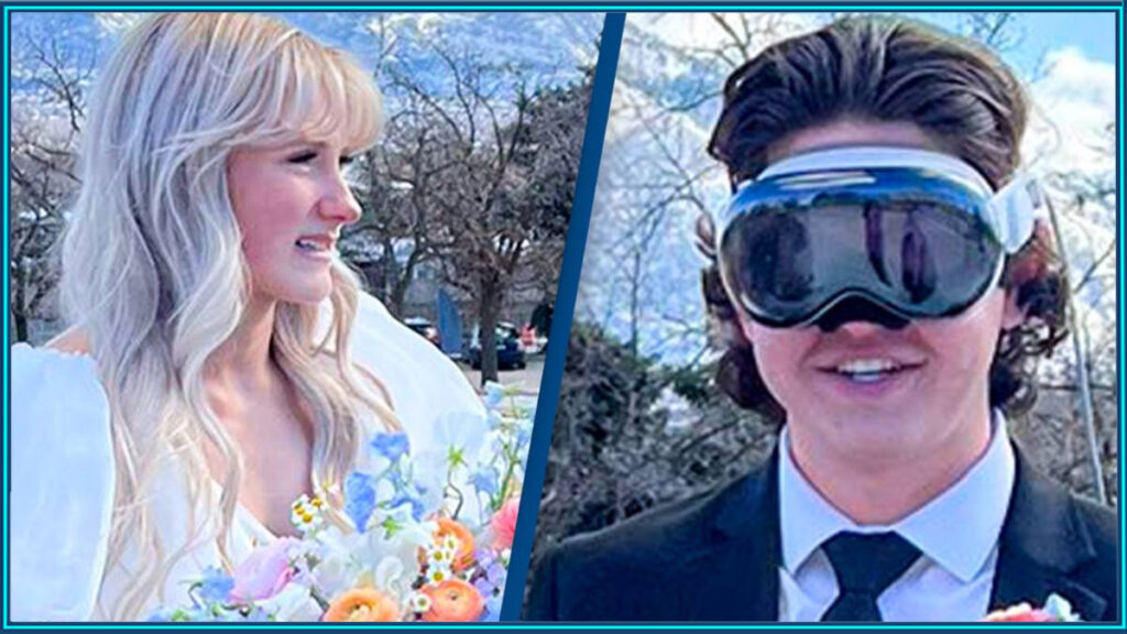عروسی داماد با عینک ویژن پرو اپل